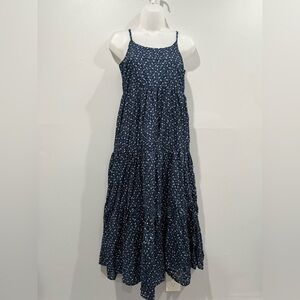 Beachlounge Navy Floral Tiered Maxi Dress Women's Size XS/TP